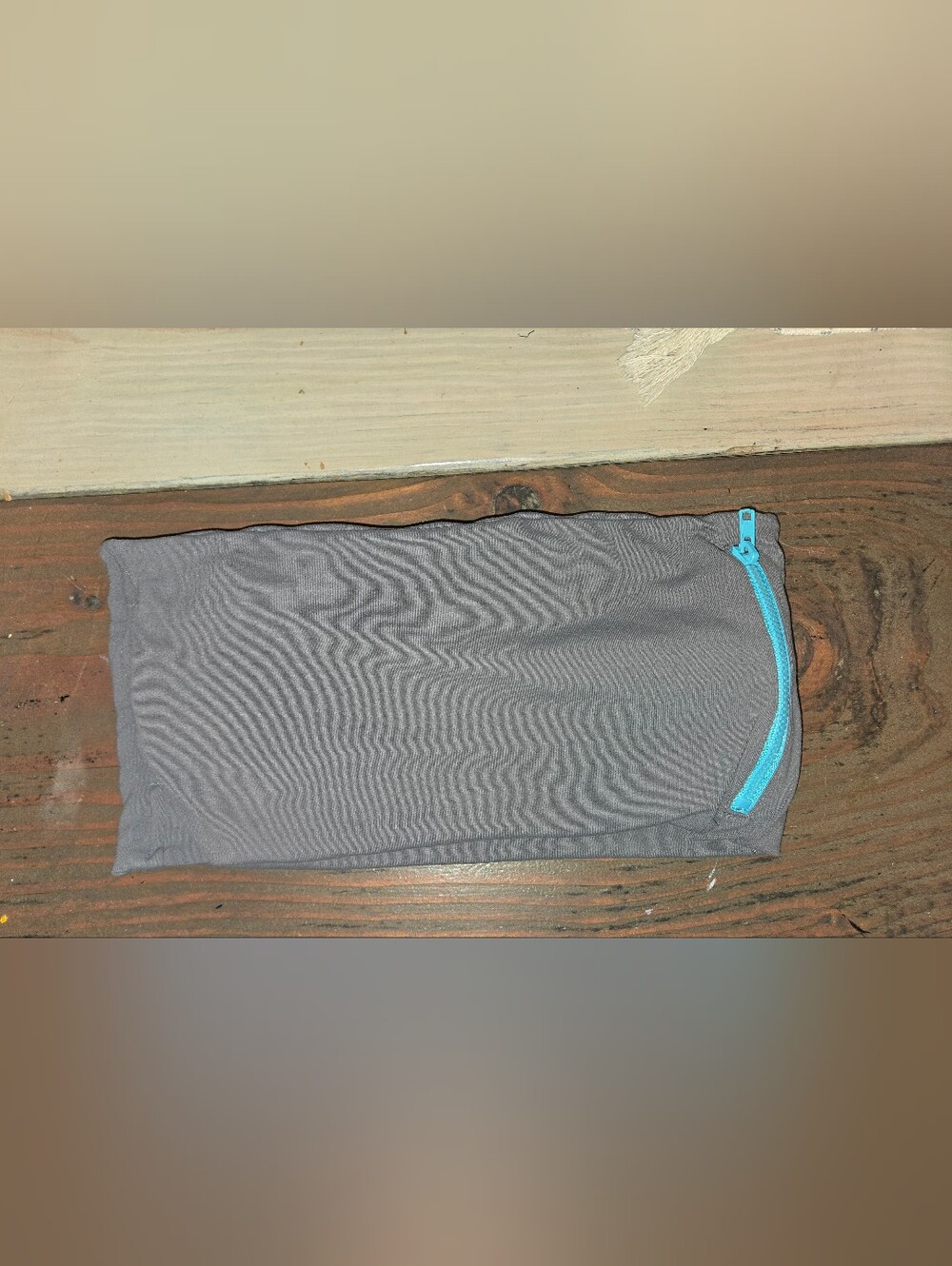The Tobe Running Hiking Waist Belt with Zipper Pocket Gray & Blue Size XS/S